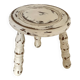Patinated tripod stool