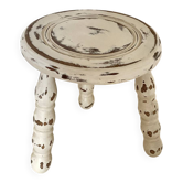 Patinated tripod stool