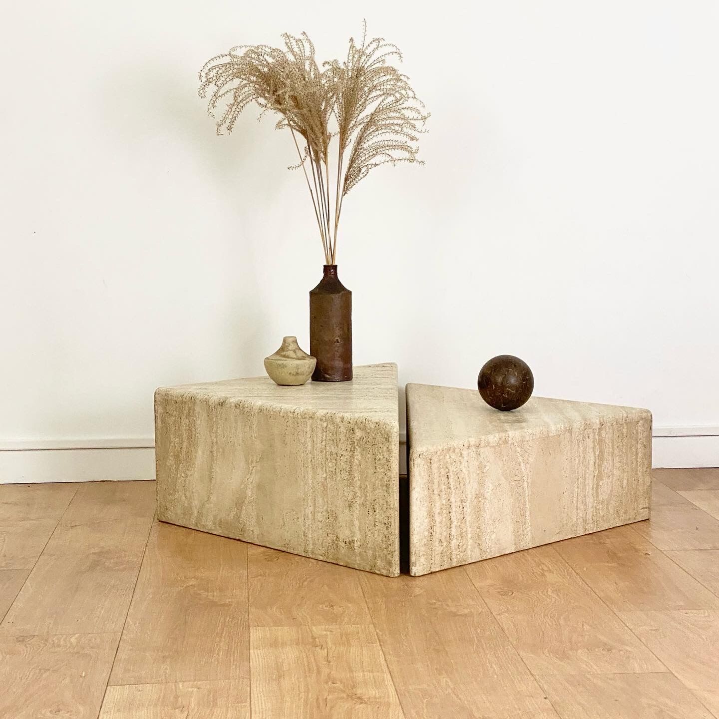 Rare vintage travertine coffee table