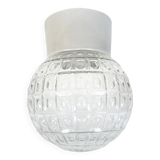Plafonnier en porcelaine blanche vintage, années 1970