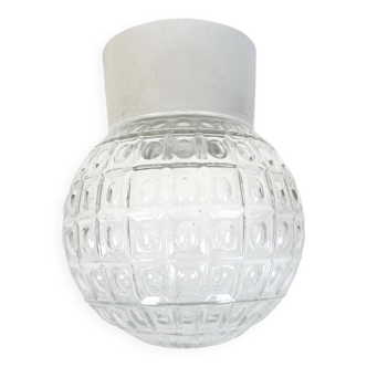 Vintage White Porcelain Ceiling Light, 1970s