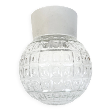 Vintage White Porcelain Ceiling Light, 1970s
