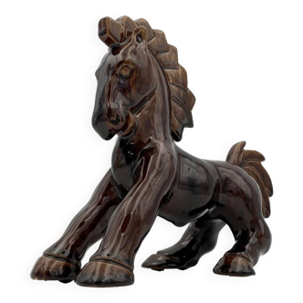 Statuette vintage Cheval en céramique, années 1950-1960.
