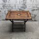 Folding table with floral marquetry