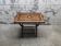 Folding table with floral marquetry