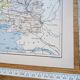 Printed in 1889, the Morbihan, old map.