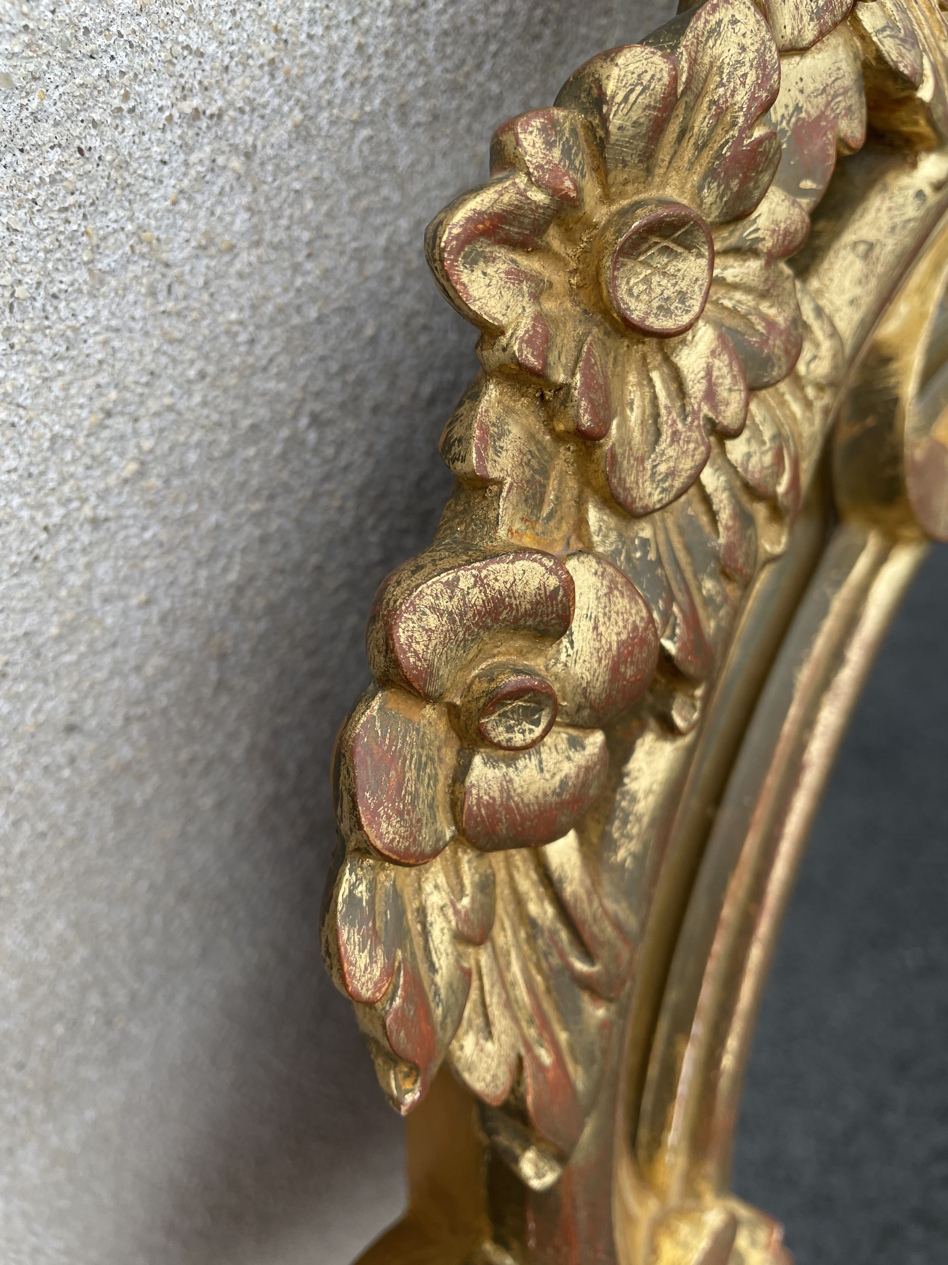 20th century gilded wooden mirror with bezels h120 x l71