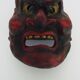 Old Japanese mask in polychrome wood. 70s 80s