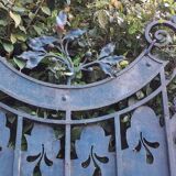 Solid gate, garden iron, H227x110cm, old, exterior door