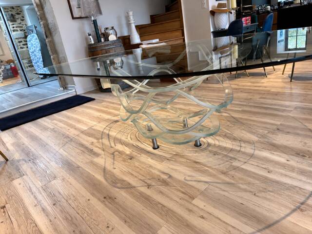 "Néo" dining table in Murano by Tulczinsky