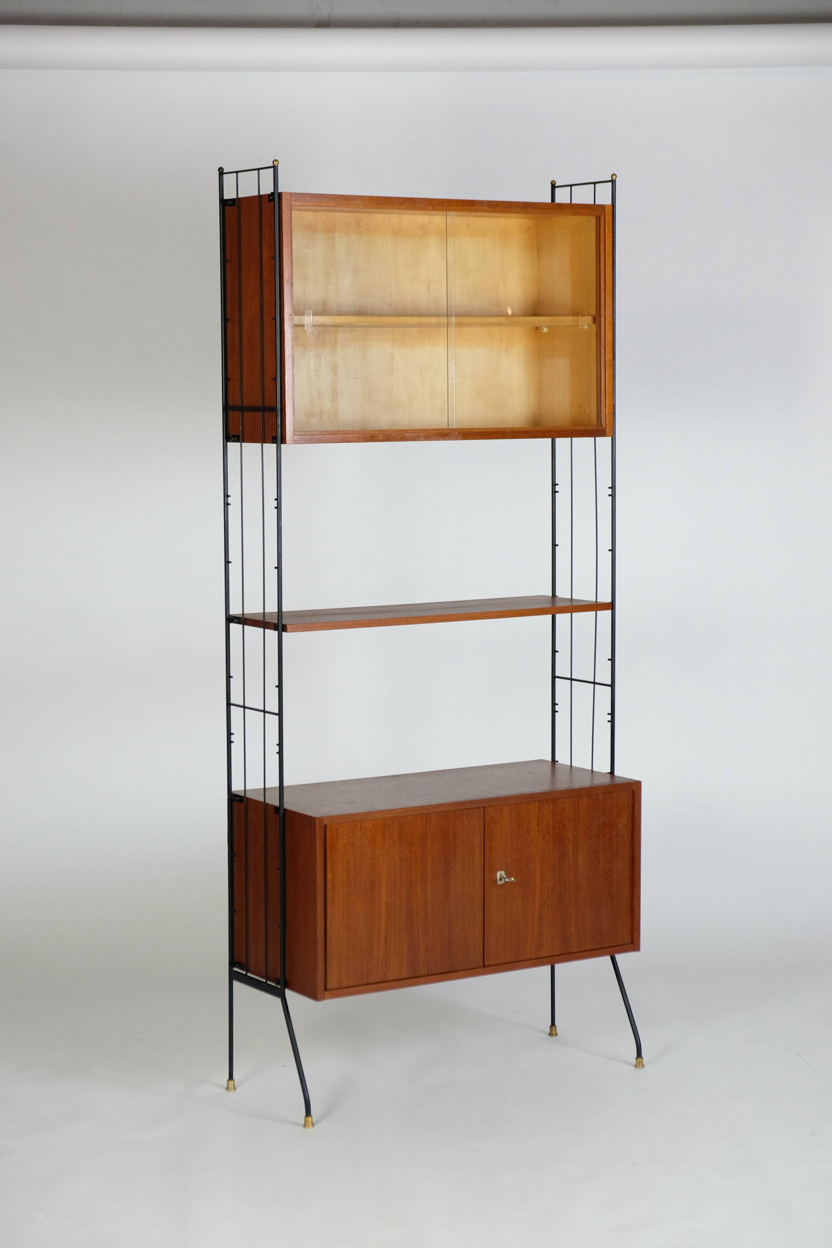 MidCentury Teck Regalsystem 60er Design Vintage Freistehend Regal