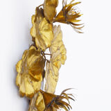 Wall light water lily brass 70s