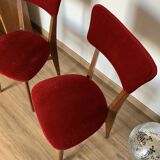 2 red chairs