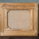 Mid-Century Modern Swedish "Calm Shore" Vintage Coastal Oil Painting, Framed