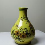 Small ceramic vase signed Henri Siffre Montpellier, bird decoration, 1950s-60s.