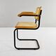 Mid Century Modern B64 Black and Beech Marcel Breuer Cesca Chair Italy 70s