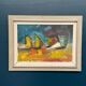 Original Mid Century Oil On Canvas – “Fruit” By Louis Zelig – Vintage & Framed 72 × 55 Cm
