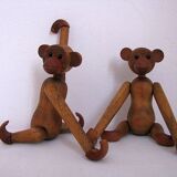 Figurine de singe en teck Danemark 1970