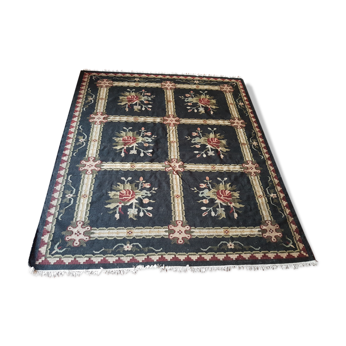 Killim wool carpet 305x260 cm
