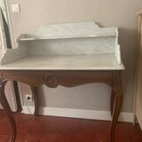 Old wooden and marble dressing table