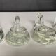 Set of 4 Schneider France crystal candle holders from the 1970s.
