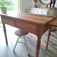 Vintage solid wood desk with extensions.