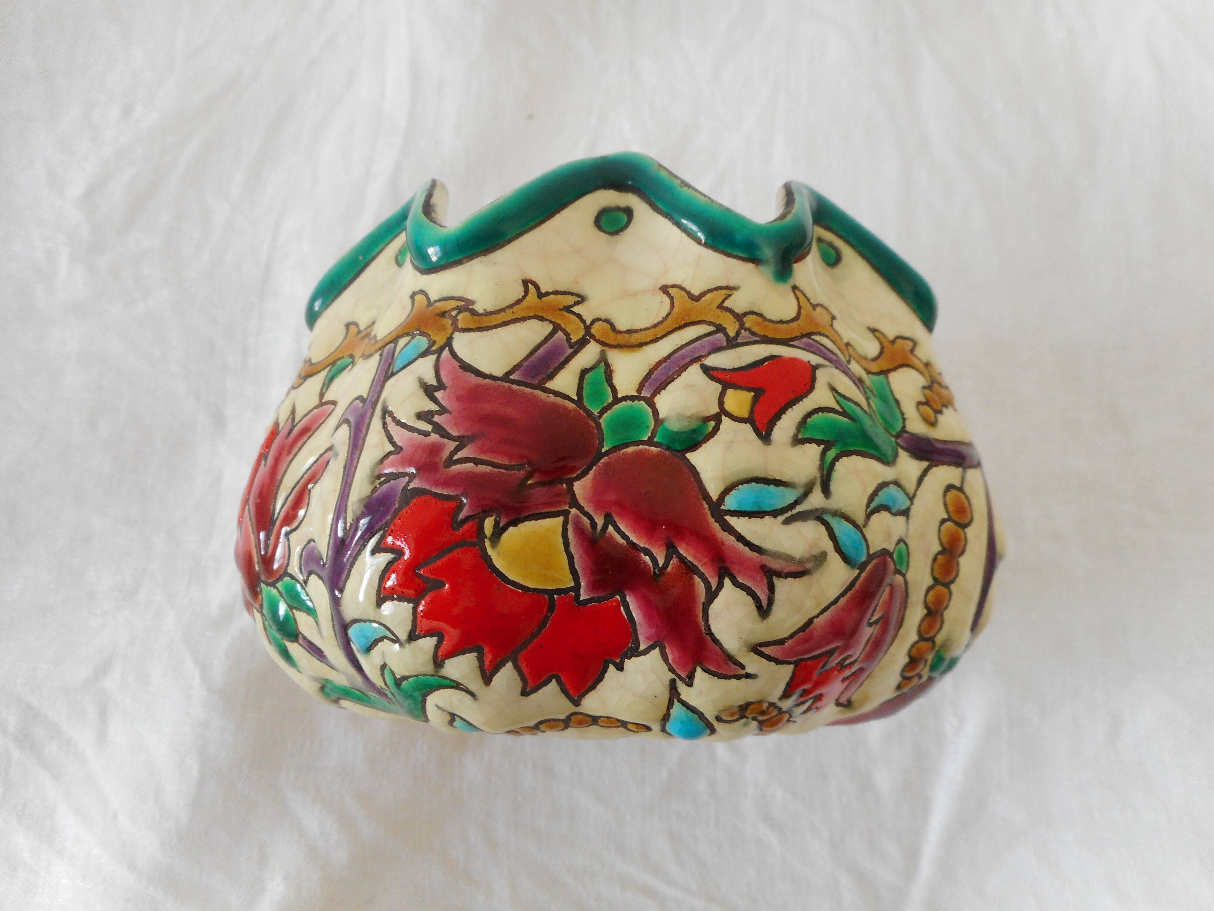 Longwy earthenware pocket tray
