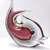 Sommerso Murano Glass Vase Ascribable to Poli for Seguso, Italy