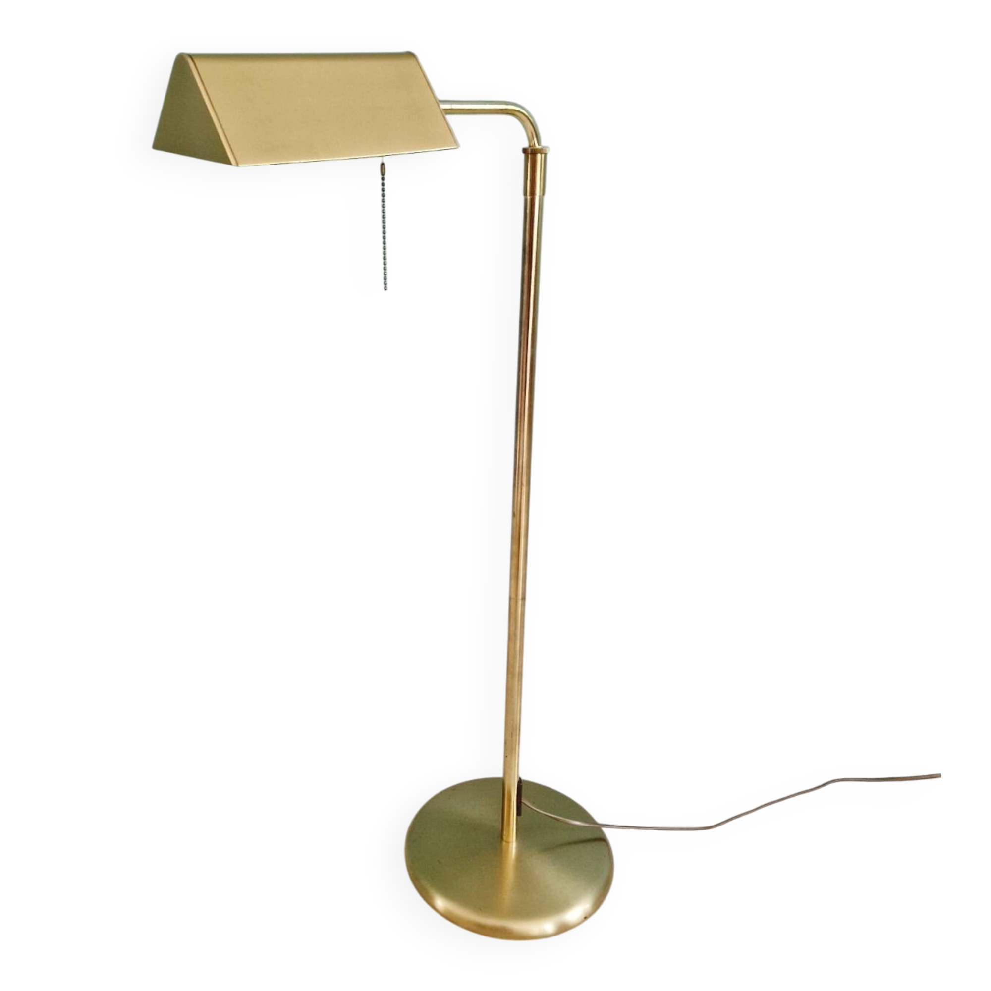 Lampadaire articulé en laiton, style Hollywood Regency, années 1970-80