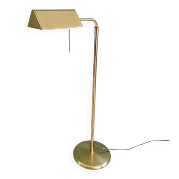Articulated brass floor lamp, Hollywood Regency style, 1970s-80s.