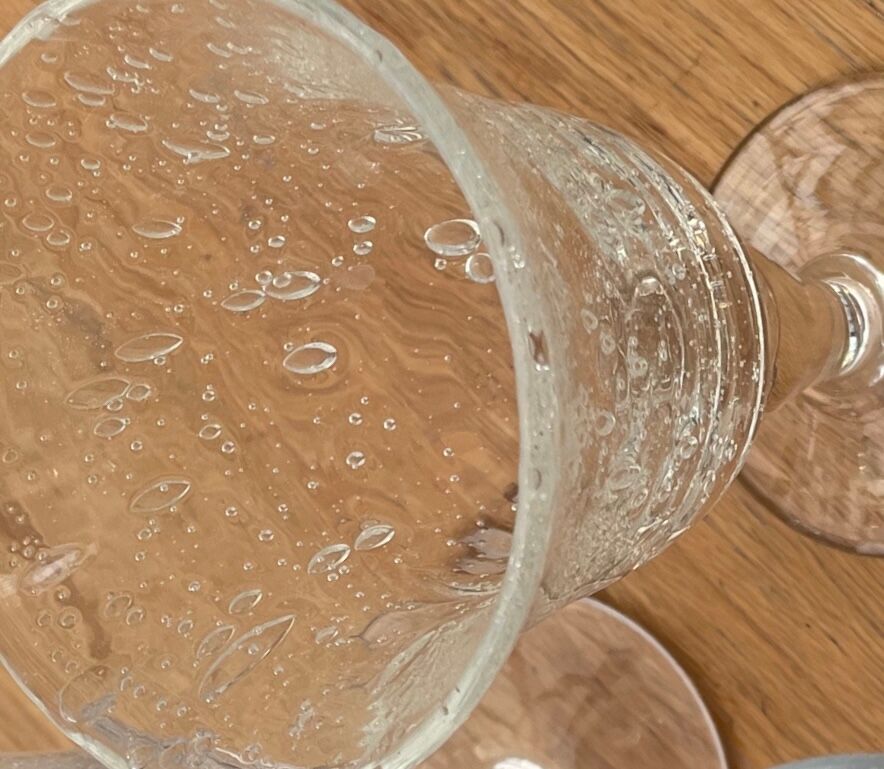 Glass of biot wine glass