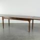 Antique oak dining table from the late 18th century with extendable leaves