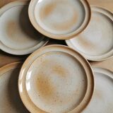 service of 7 vintage plates in Marais sandstone