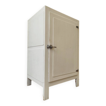 Ancienne glacière en bois vintage / Meuble frigoriste – Années 30