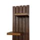 vintage wall shelf plant support, decoration oak wood
