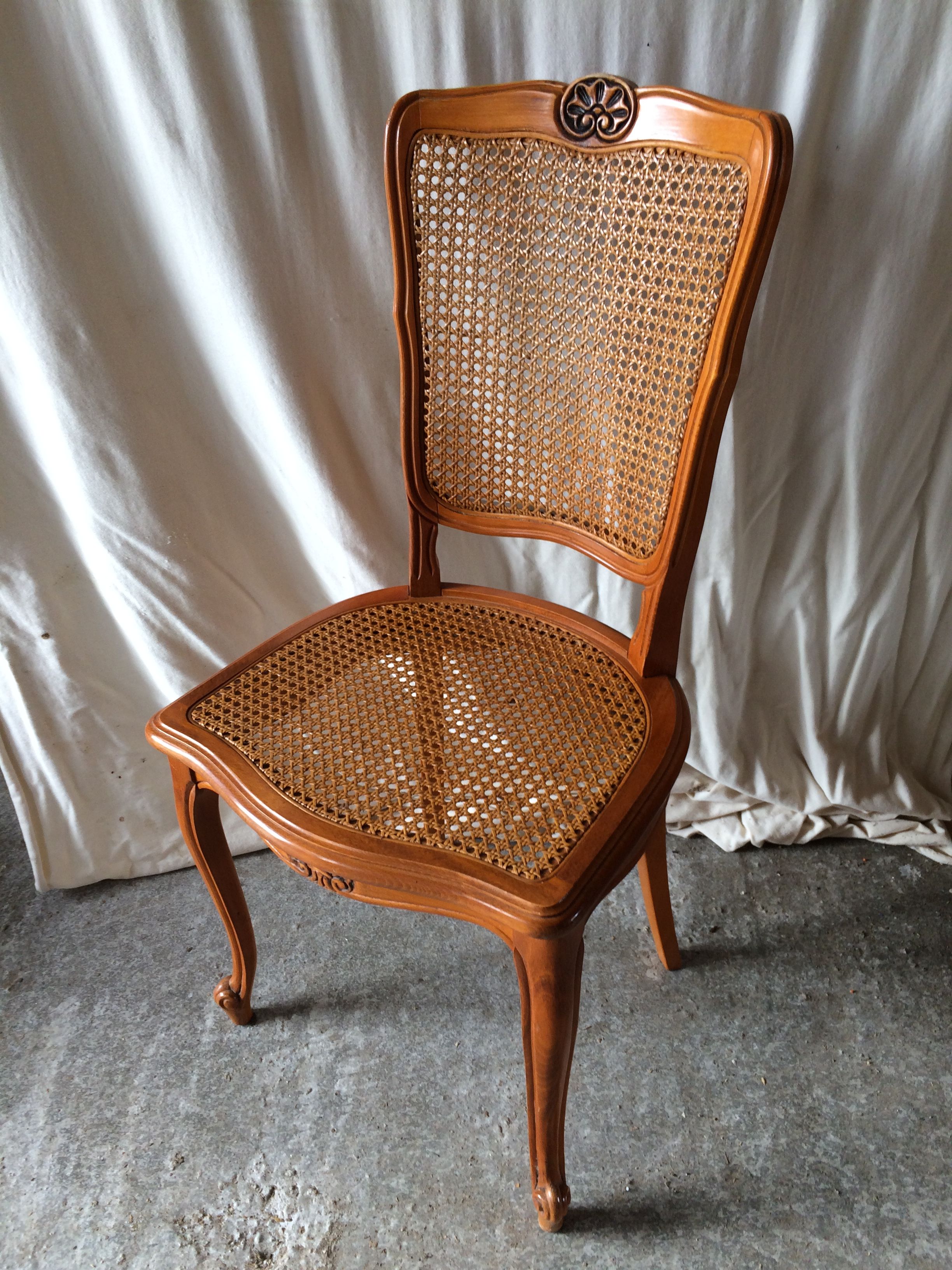 Series of 8 Chairs Style LOUIS XV Wood - Assise - Vintage Cannés File