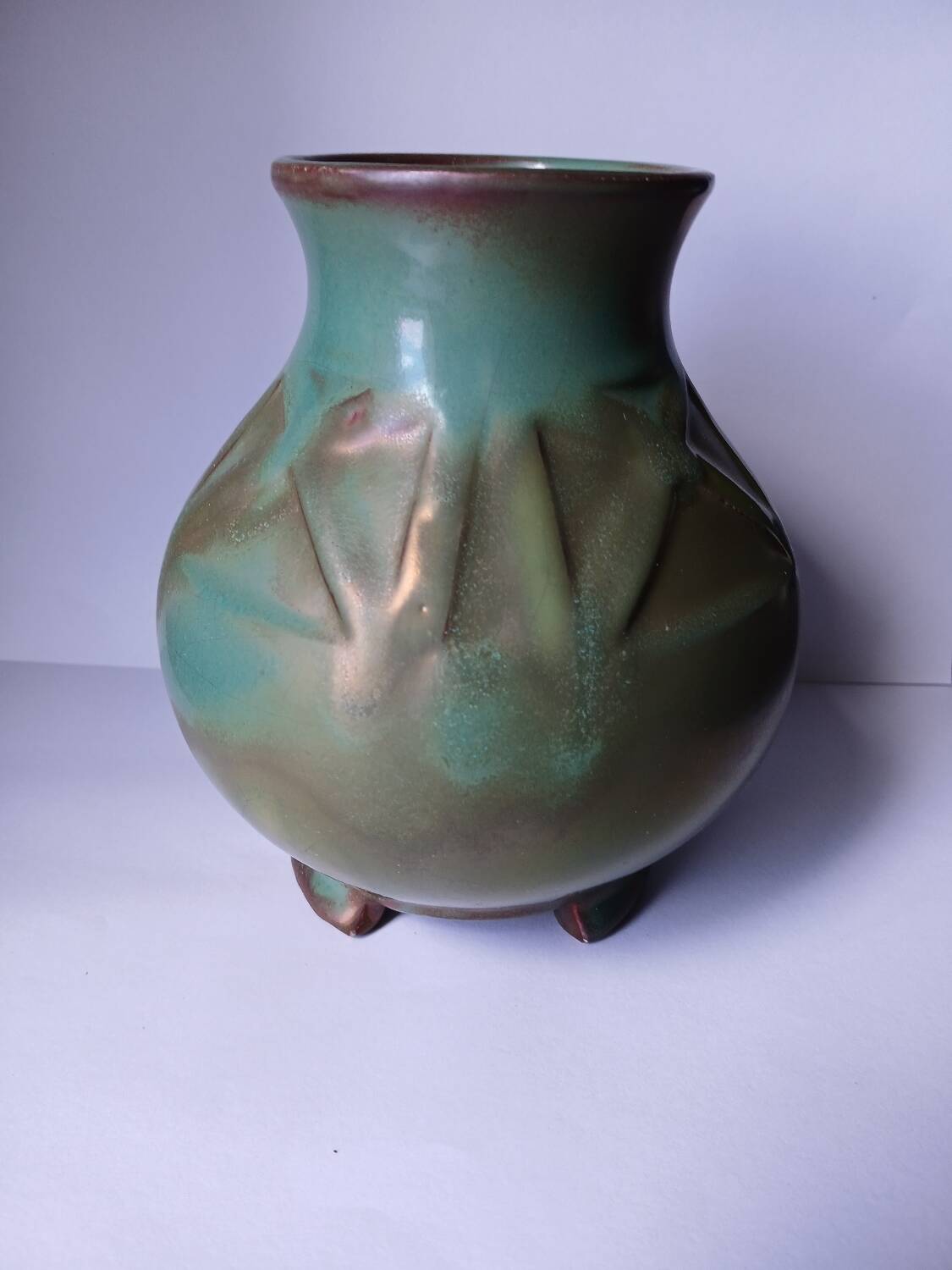 Flamed stoneware vase from the early 20th century