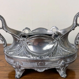 Pair of Louis XV rocaille style silver metal table planters