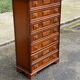 Semainier commode vintage 7 tiroirs coloniale en bois
