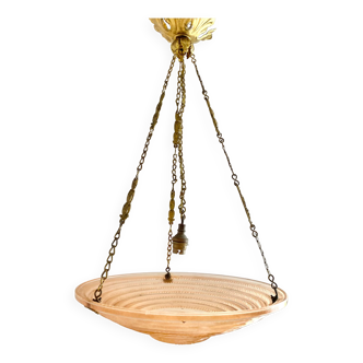 Art Deco suspension basin pink glass Lauris France