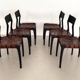 Piero Palange Werther Toffoloni Mod. 993 Dining Chairs for Montina 1960 Set of 6