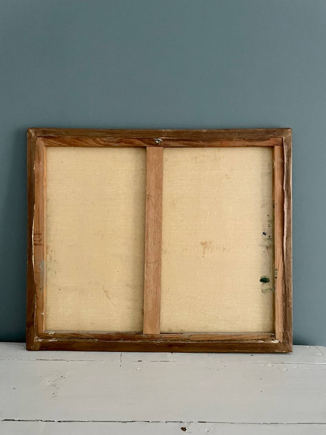 Oil on canvas, the Canal Saint-Martin in Paris