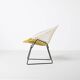 Chaise Diamond vintage Harry Bertoia, Knoll, vers les années 1960, rétapissée.