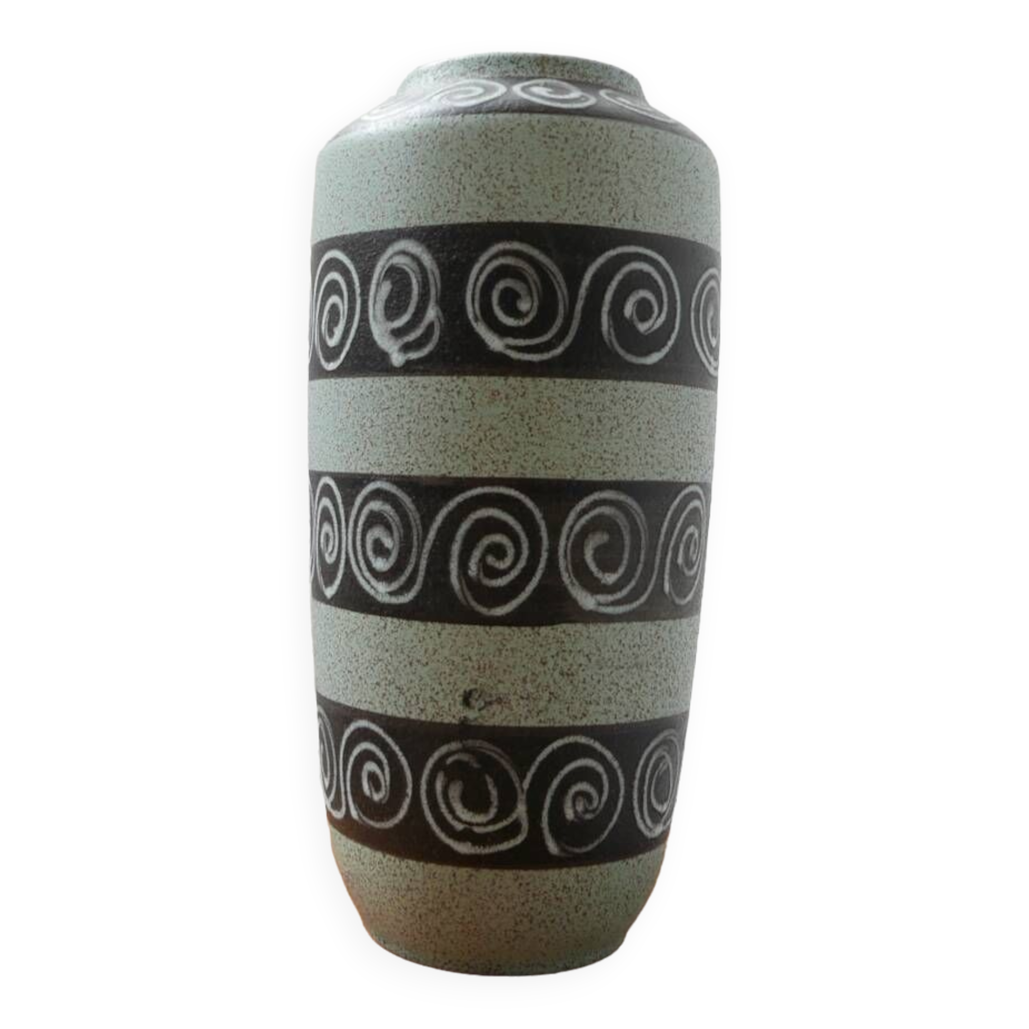 West German Green Ceramic Mid-Century Vase