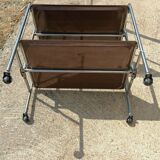 Vintage chrome Textable style folding trolley