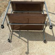 Vintage chrome Textable style folding trolley