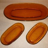 Plat Duralex en verre ambré 36 cm
