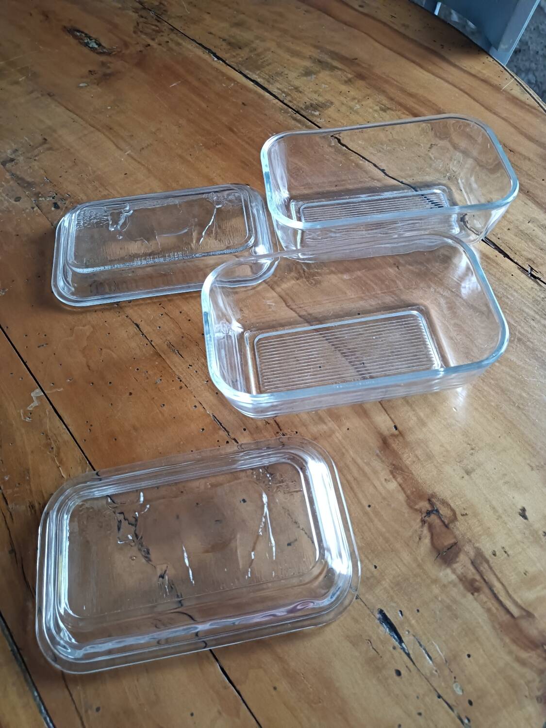 2 vintage "cow" butter dishes