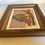 Still life painting oil on panel signed