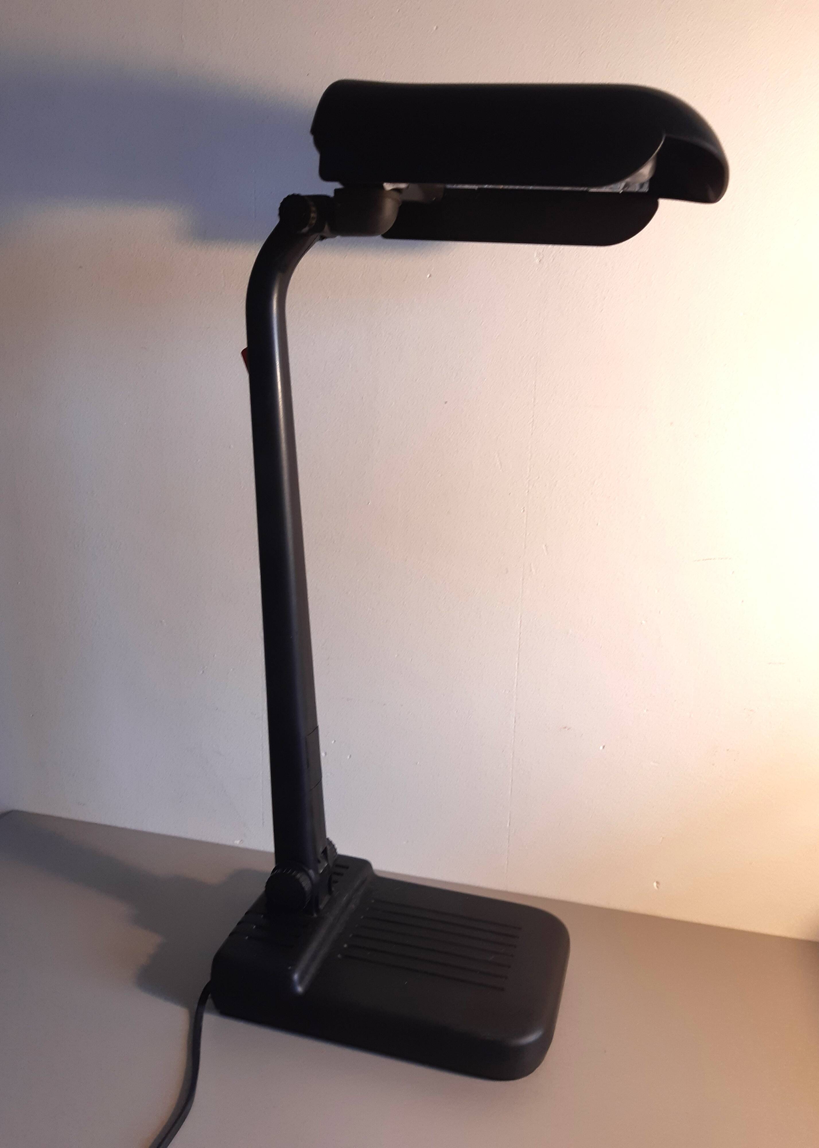 Vintage industrial black LIVAL desk lamp